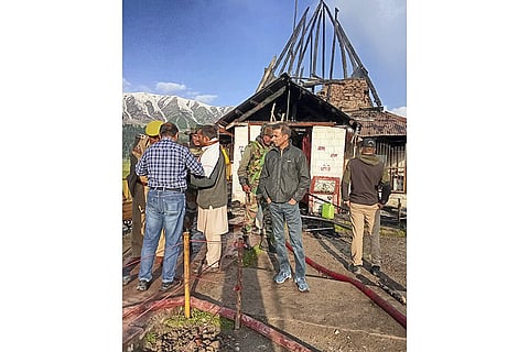 Temple gutted in fire in J-K